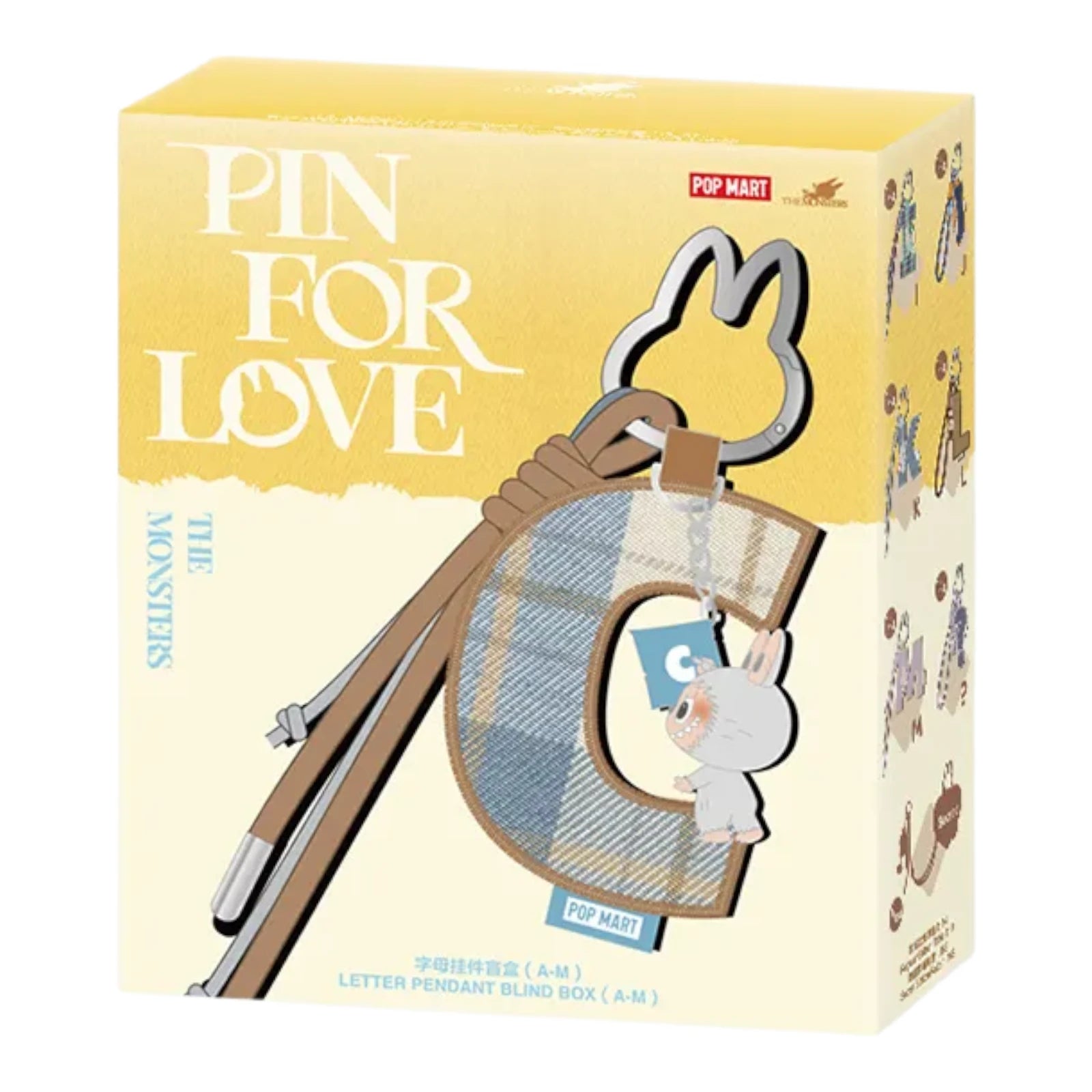 Pop Mart Labubu The Monsters Pin for Love Series Letter
