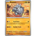 Rhyhorn 111/165 Common 151 Pokemon Near Mint (NM) przód
