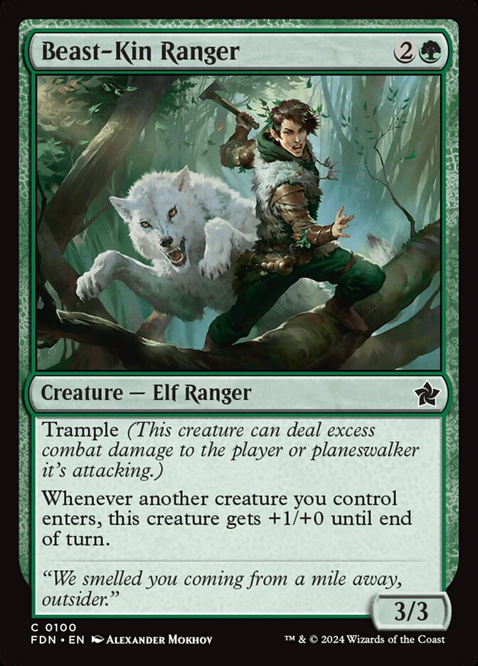 Beast-Kin Ranger 100 Common Foundations Magic: The Gathering Near Mint (NM) przód