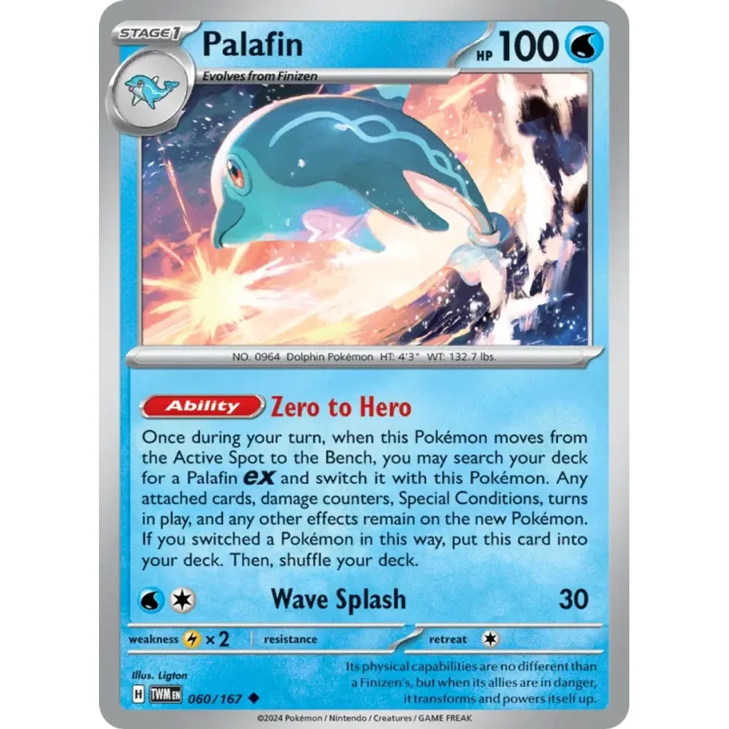 Palafin 060/167 Uncommon Twilight Masquerade Pokemon Near Mint (NM) przód