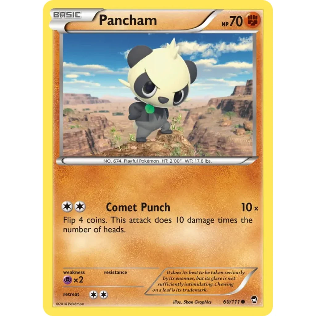 Pancham 60/111 Common Furious Fists Pokemon Lightly Played (LP) przód