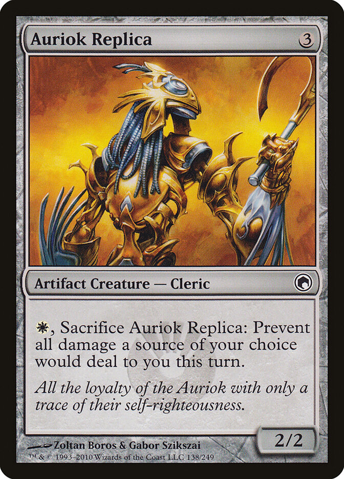 Auriok Replica 138 Common Scars of Mirrodin Magic: The Gathering Lightly Played (LP) przód