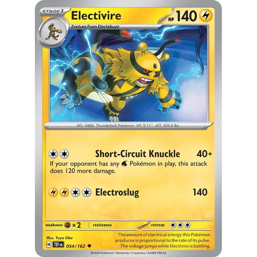Electivire 054/162 Uncommon Temporal Forces Pokemon Near Mint (NM) przód
