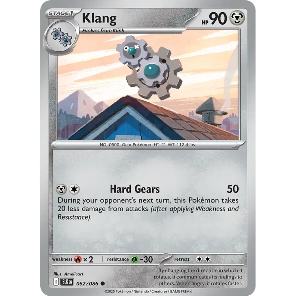 Klang 062/086 Common SV: Black Bolt Pokemon Near Mint (NM) przód