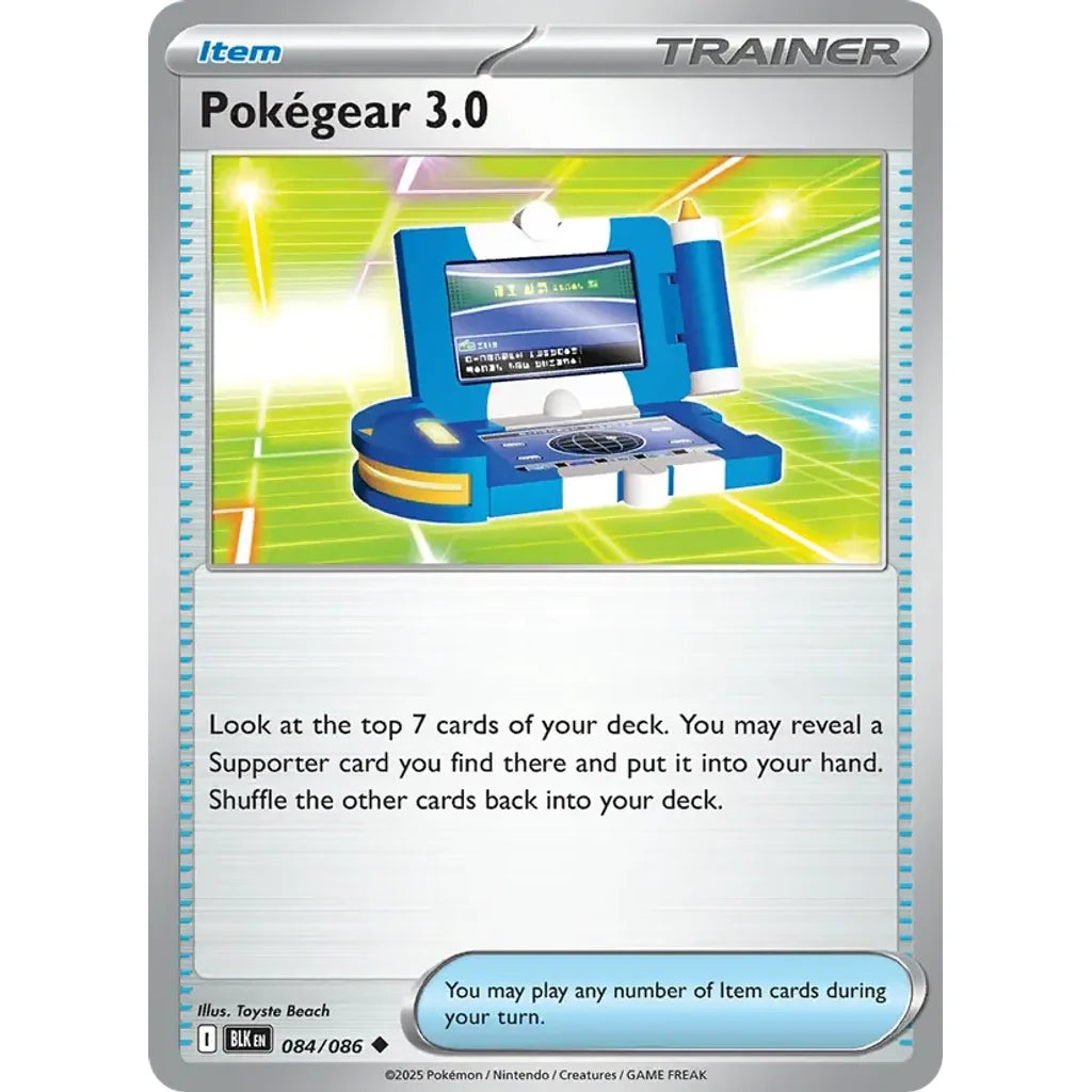 Pokegear 3.0 084/086 Uncommon SV: Black Bolt Pokemon Near Mint (NM) przód