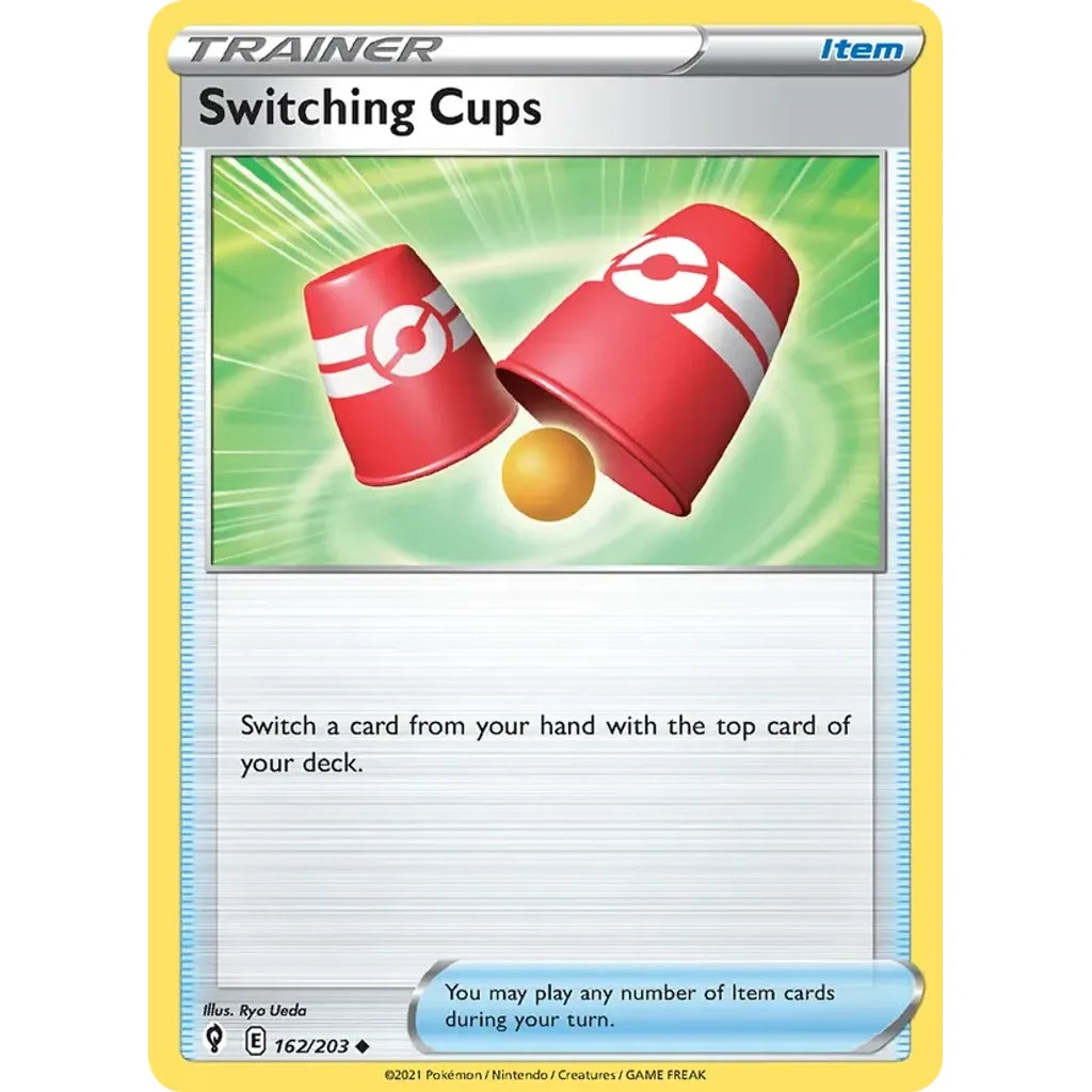 Switching Cups 162/203 Uncommon Evolving Skies Pokemon Near Mint (NM) przód