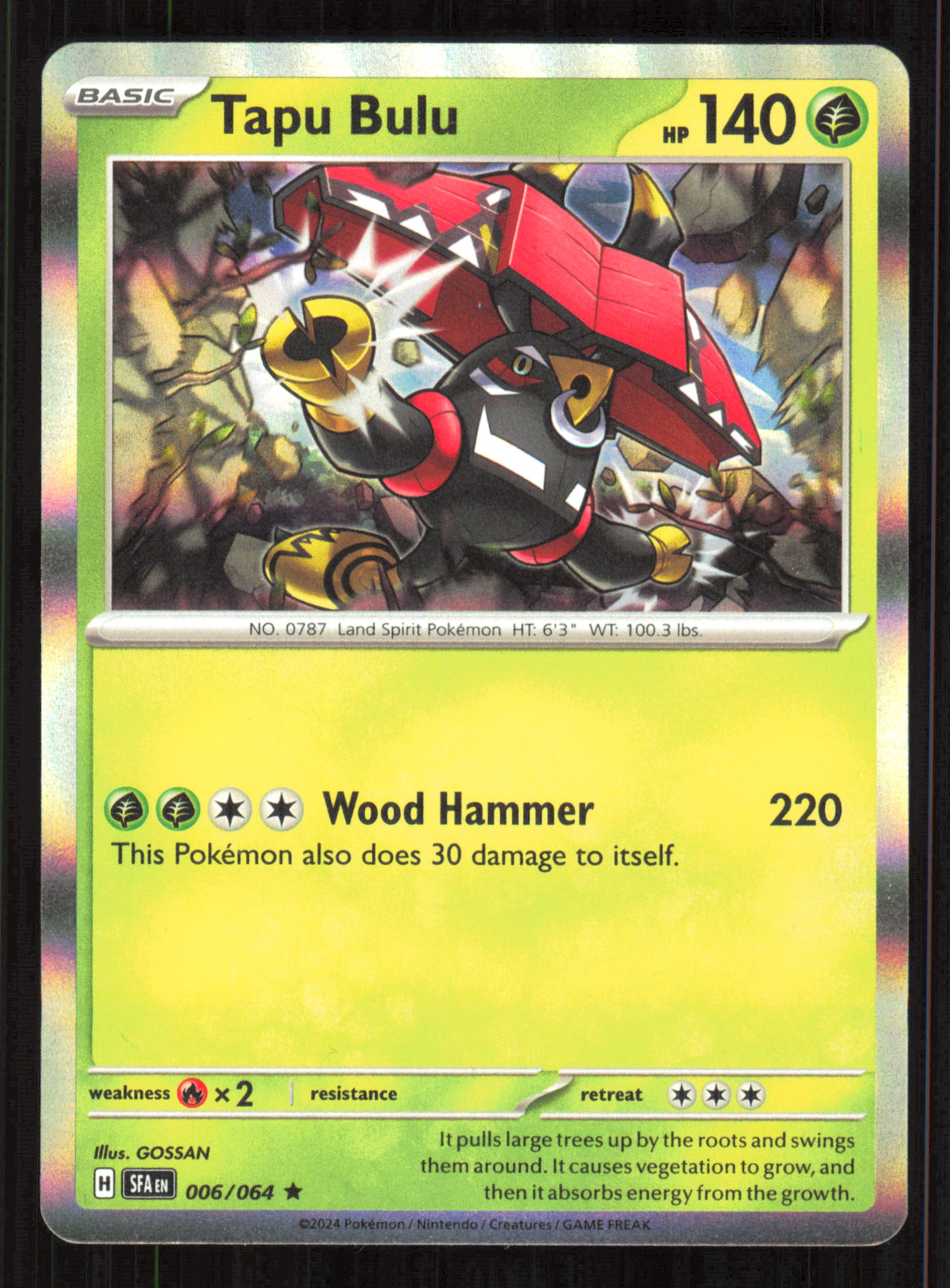 Tapu Bulu - Rare SV: Shrouded Fable 006/064 Near Mint (NM) przód