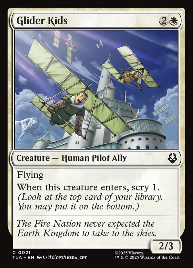 Glider Kids 21 Common Avatar: The Last Airbender Magic: The Gathering Near Mint (NM) przód