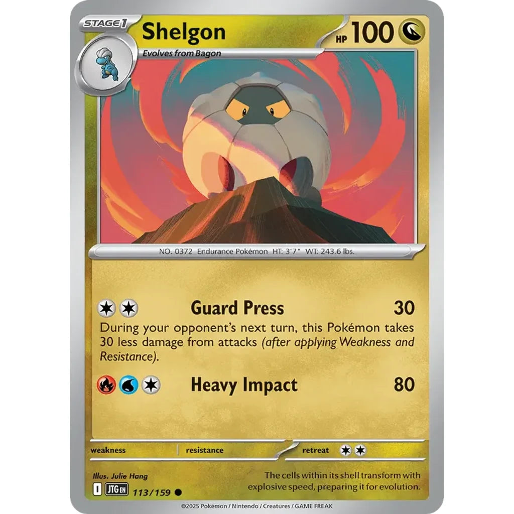 Shelgon 113/159 Common Journey Together Pokemon Near Mint (NM) przód