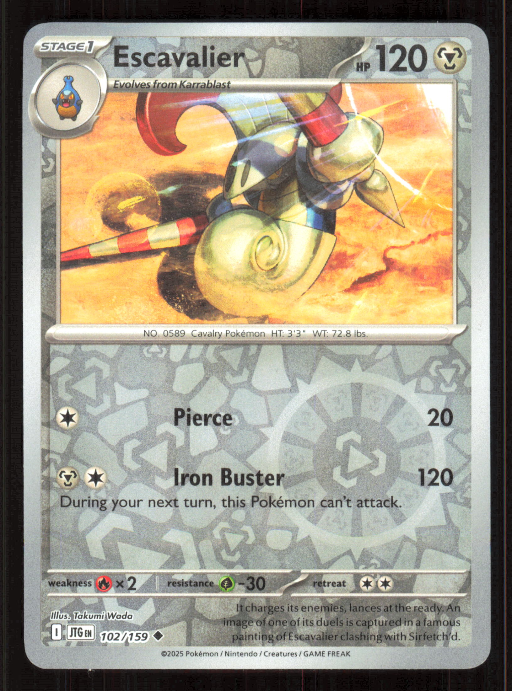 Escavalier Uncommon SV09: Journey Together 102/159 Near Mint (NM) przód
