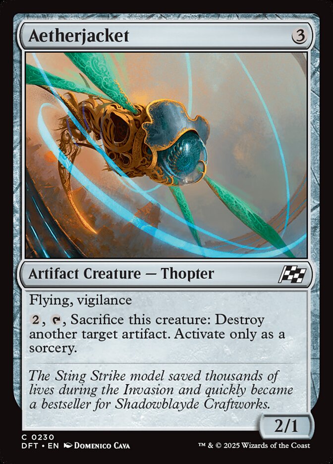Aetherjacket 230 Common Aetherdrift Magic: The Gathering Near Mint (NM) przód