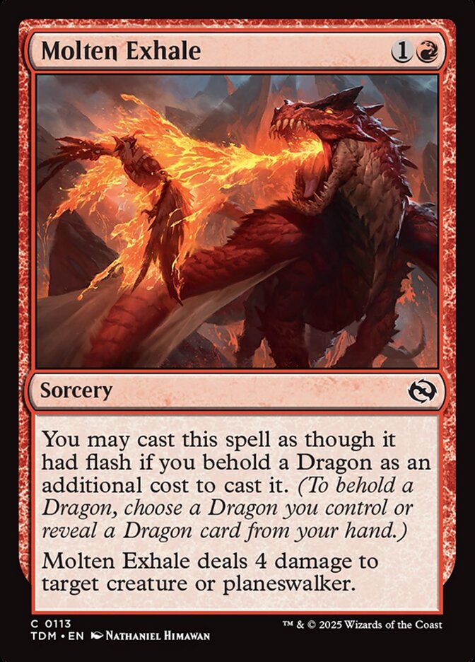 Molten Exhale 113 Common Tarkir: Dragonstorm Magic: The Gathering Near Mint (NM) przód