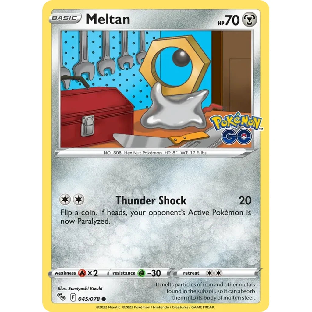 Meltan 045/078 Common Pokemon GO Pokemon Near Mint (NM) przód