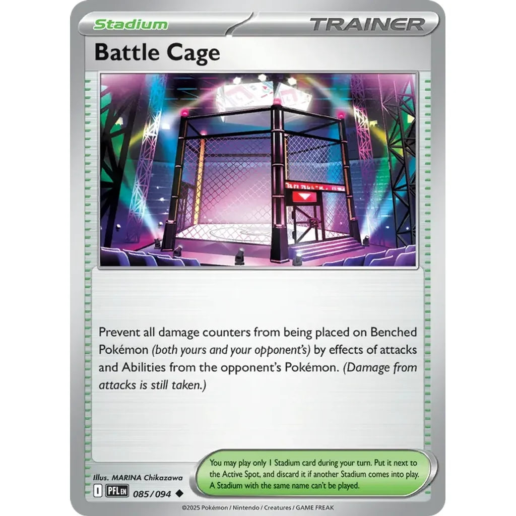 Battle Cage 085/094 Uncommon Phantasmal Flames Pokemon Near Mint (NM) przód