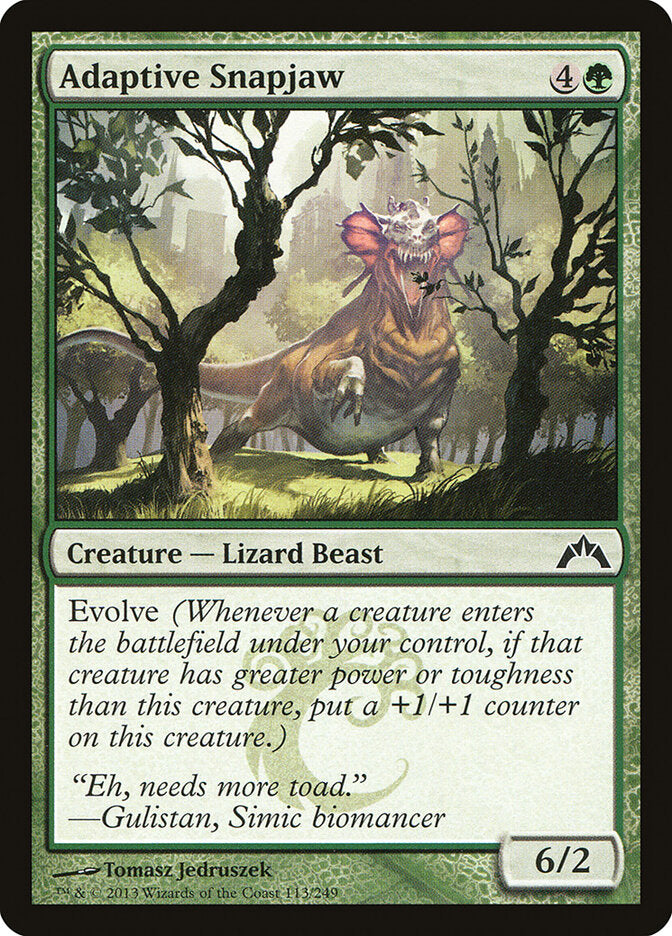 Adaptive Snapjaw 113 Common Gatecrash Magic: The Gathering Near Mint (NM) przód