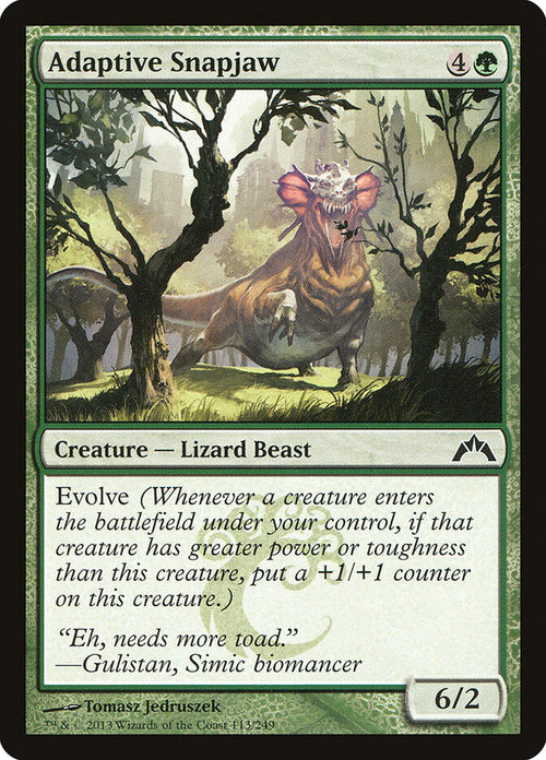 Adaptive Snapjaw 113 Common Gatecrash Magic: The Gathering Near Mint (NM) przód
