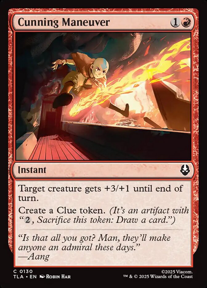 Cunning Maneuver 130 Common Avatar: The Last Airbender Magic: The Gathering Near Mint (NM) przód