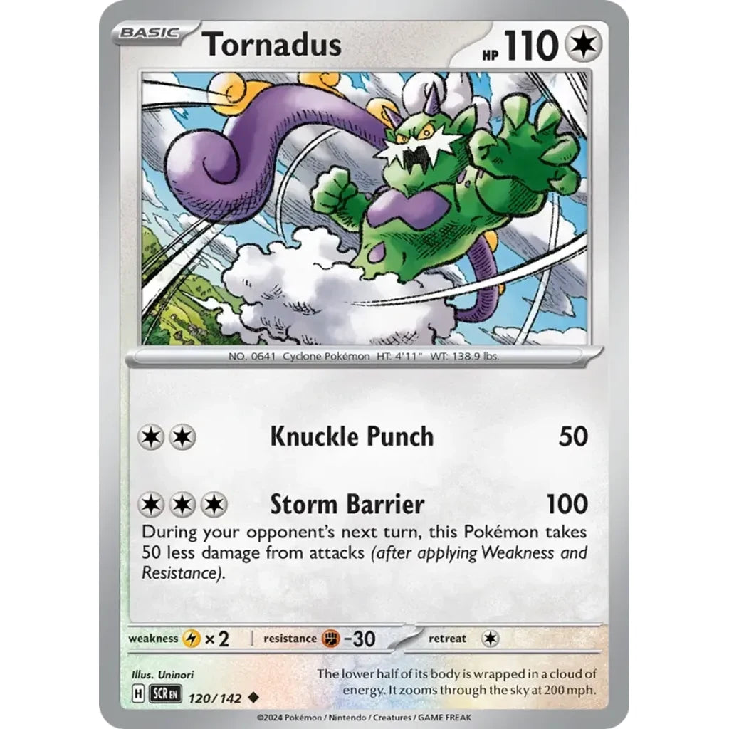 Tornadus 120/142 Uncommon Stellar Crown Pokemon Near Mint (NM) przód