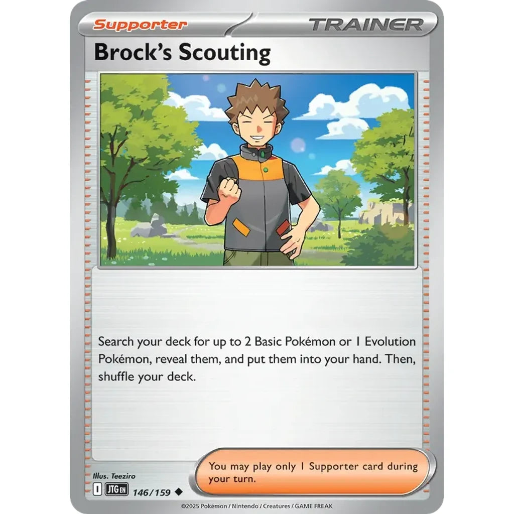 Brock's Scouting 146/159 Uncommon Journey Together Pokemon Near Mint (NM) przód