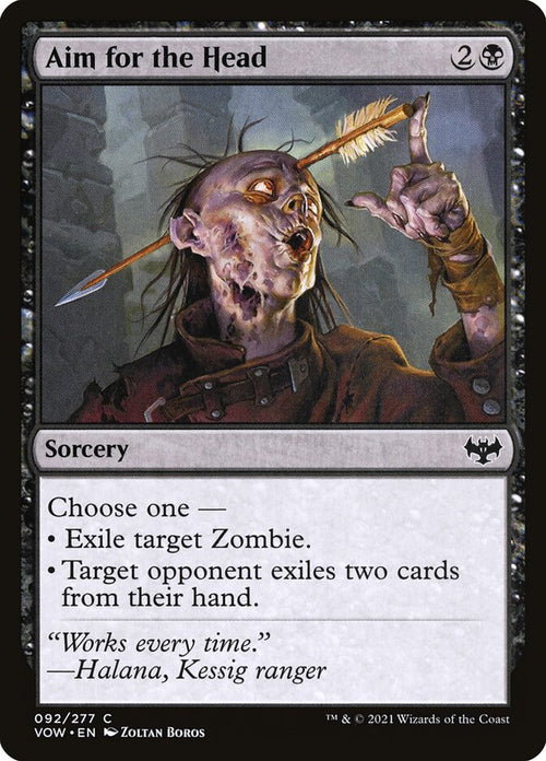 Aim for the Head 92 Common Innistrad: Crimson Vow Magic: The Gathering Near Mint (NM) przód