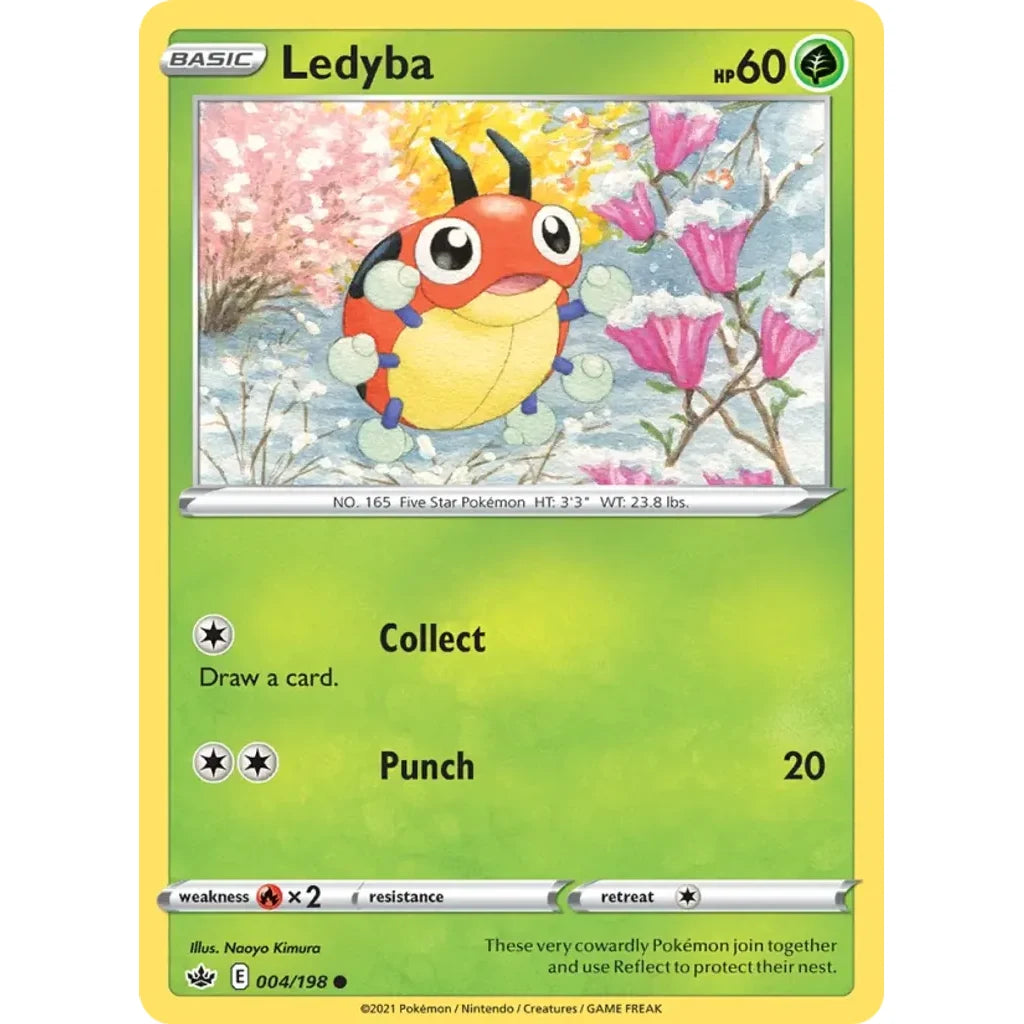 Ledyba 004/198 Common Chilling Reign Pokemon Near Mint (NM) przód