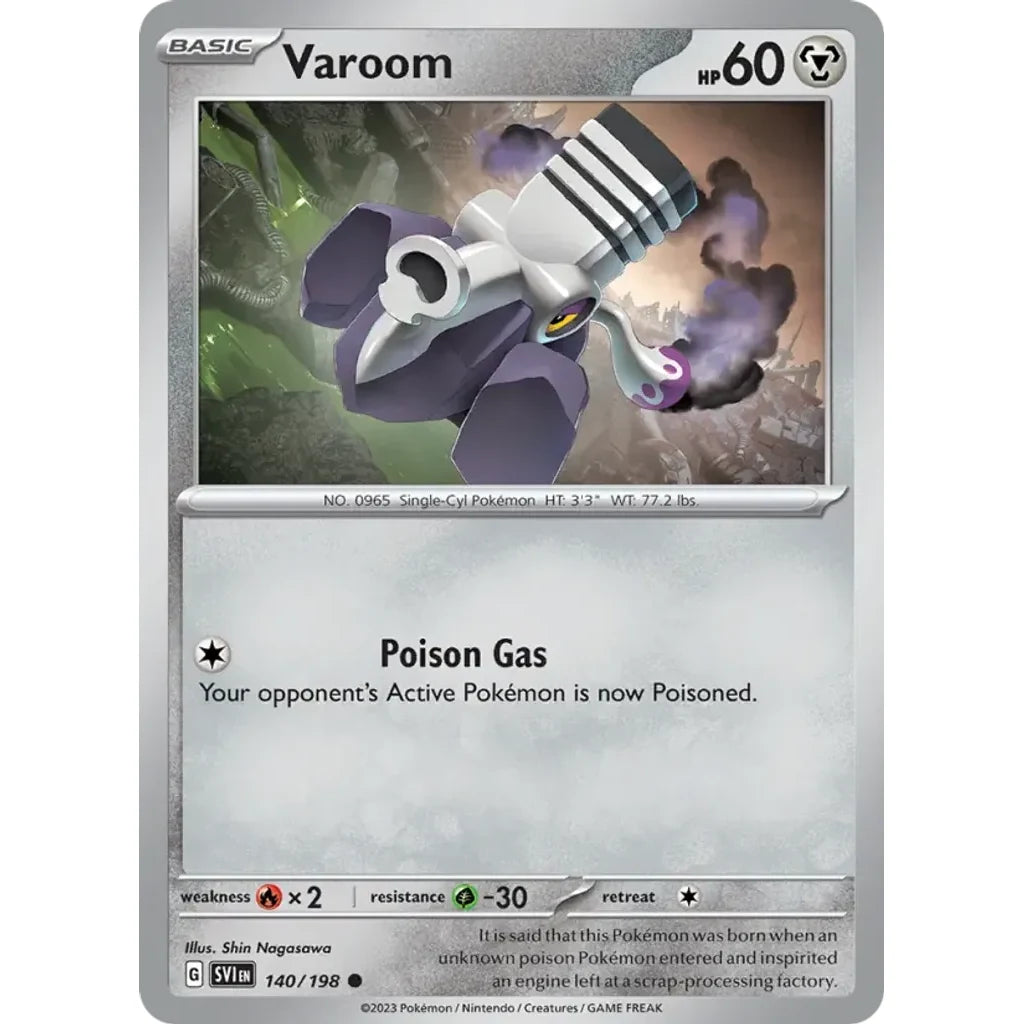 Varoom 140/198 Common Scarlet &amp; Violet Pokemon Lightly Played (LP) przód