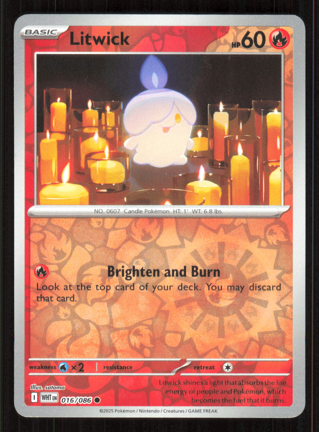 Litwick Common SV: White Flare 016/086 Near Mint (NM) — przód