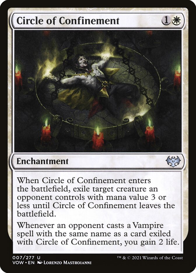 Circle of Confinement 7 Uncommon Innistrad: Crimson Vow Magic: The Gathering Near Mint (NM) przód