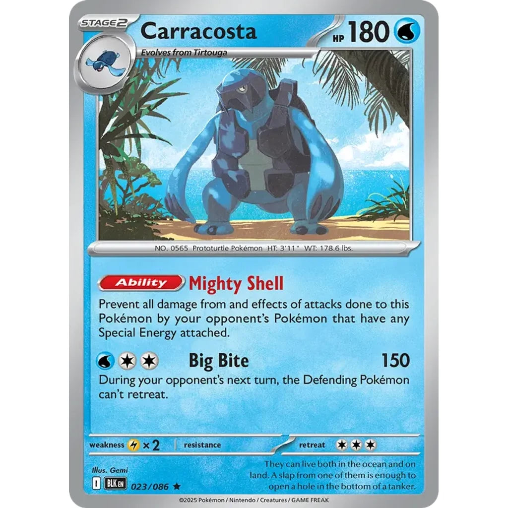 Carracosta 023/086 Holo Rare Black Bolt Pokemon Holo Lightly Played (LP) przód