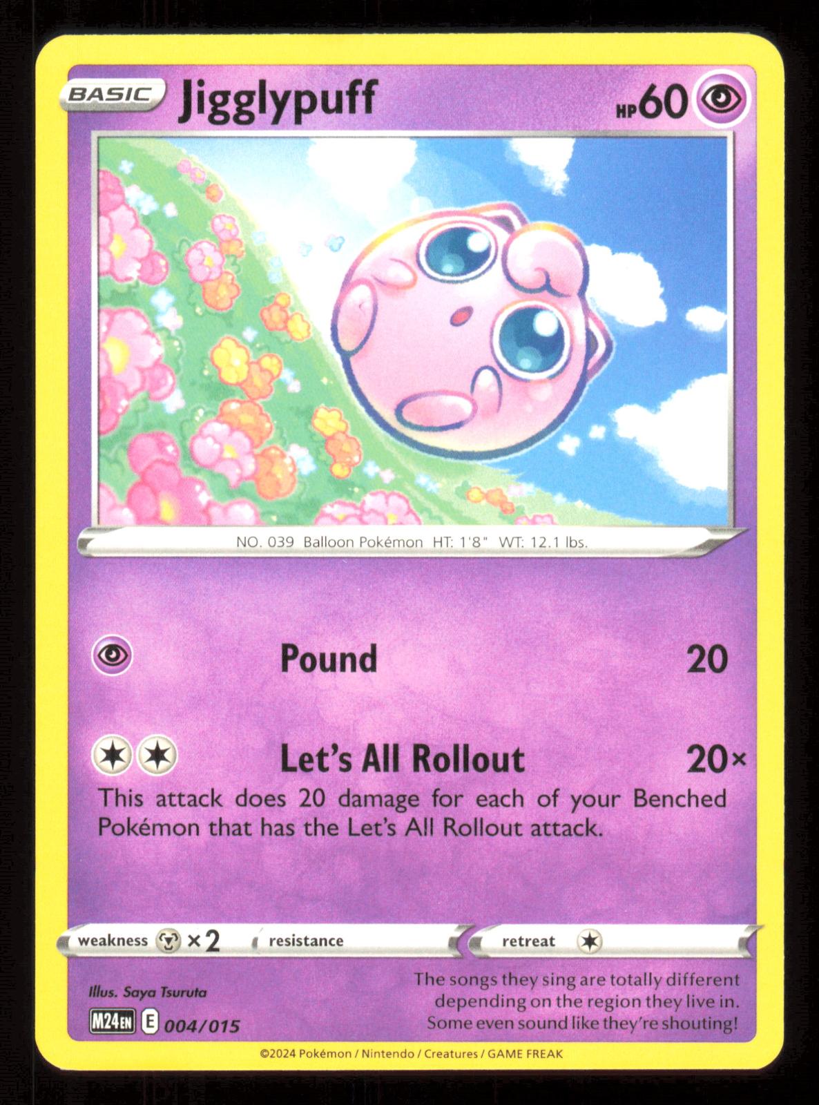 Jigglypuff 004/015 Promo McDonald's Promos 2024 Pokemon Lightly Played (LP) przód