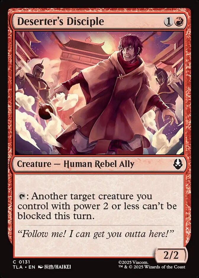 Deserter's Disciple 131 Common Avatar: The Last Airbender Magic: The Gathering Near Mint (NM) przód
