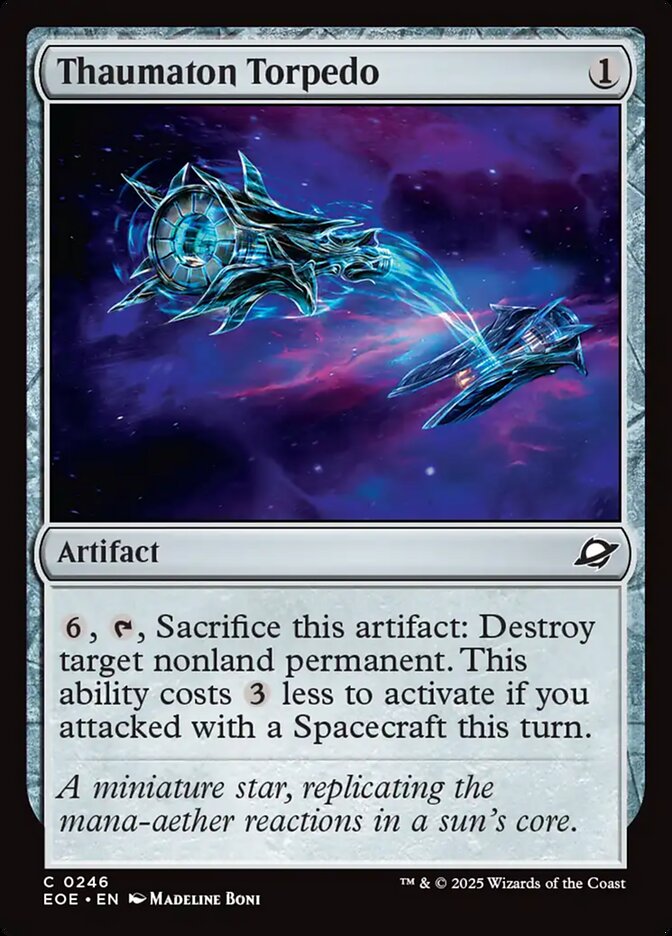 Thaumaton Torpedo 246 Common Edge of Eternities Magic: The Gathering Near Mint (NM) przód