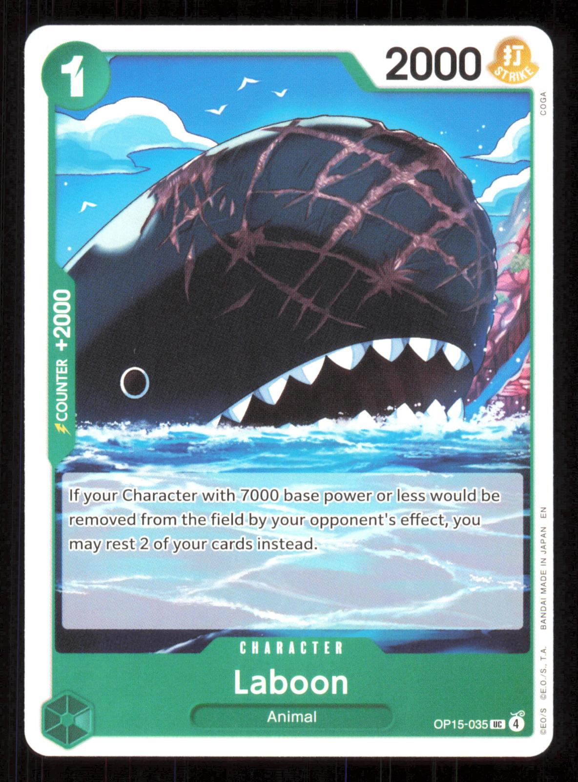 Laboon OP15-035 Uncommon Adventure on Kami's Island One Piece Near Mint (NM) przód
