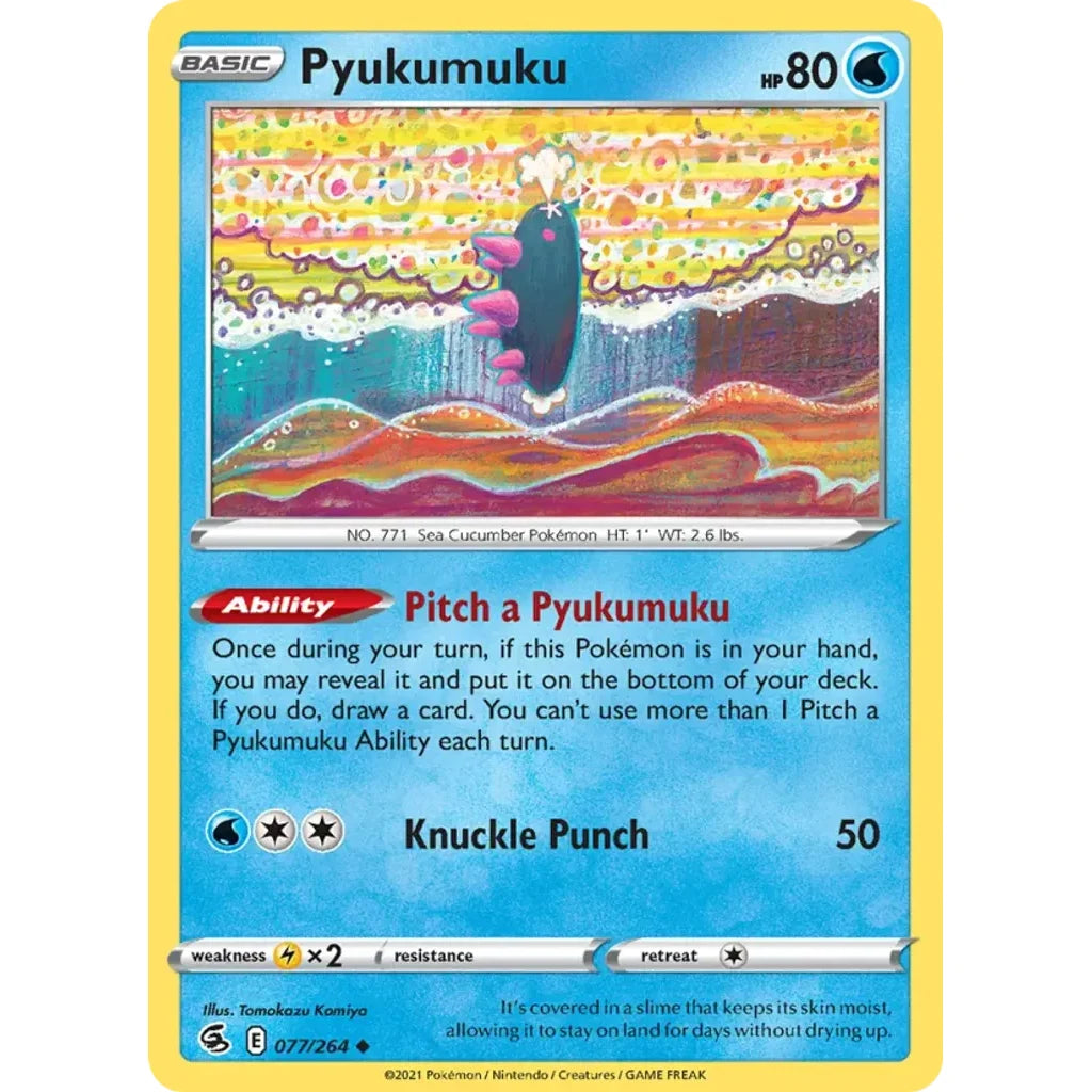 Pyukumuku 077/264 Uncommon Fusion Strike Pokemon Lightly Played (LP) przód