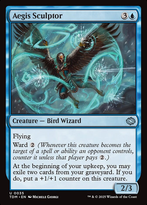 Aegis Sculptor 35 Uncommon Tarkir: Dragonstorm Magic: The Gathering Near Mint (NM) przód