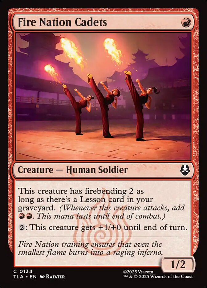Fire Nation Cadets 134 Common Avatar: The Last Airbender Magic: The Gathering Near Mint (NM) przód