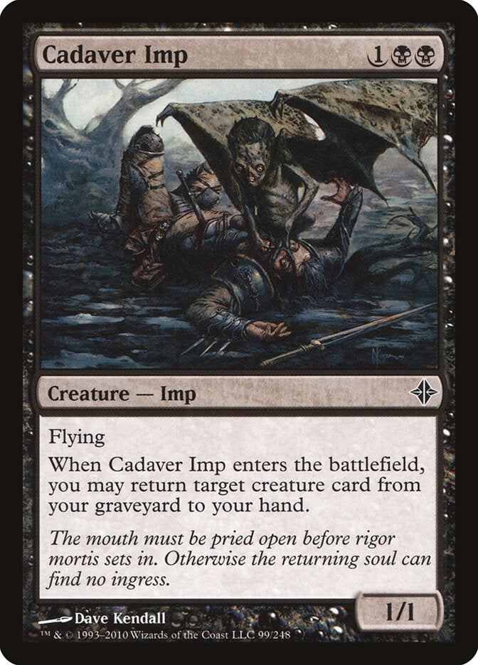 Cadaver Imp 99 Common Rise of the Eldrazi Magic: The Gathering Lightly Played (LP) przód