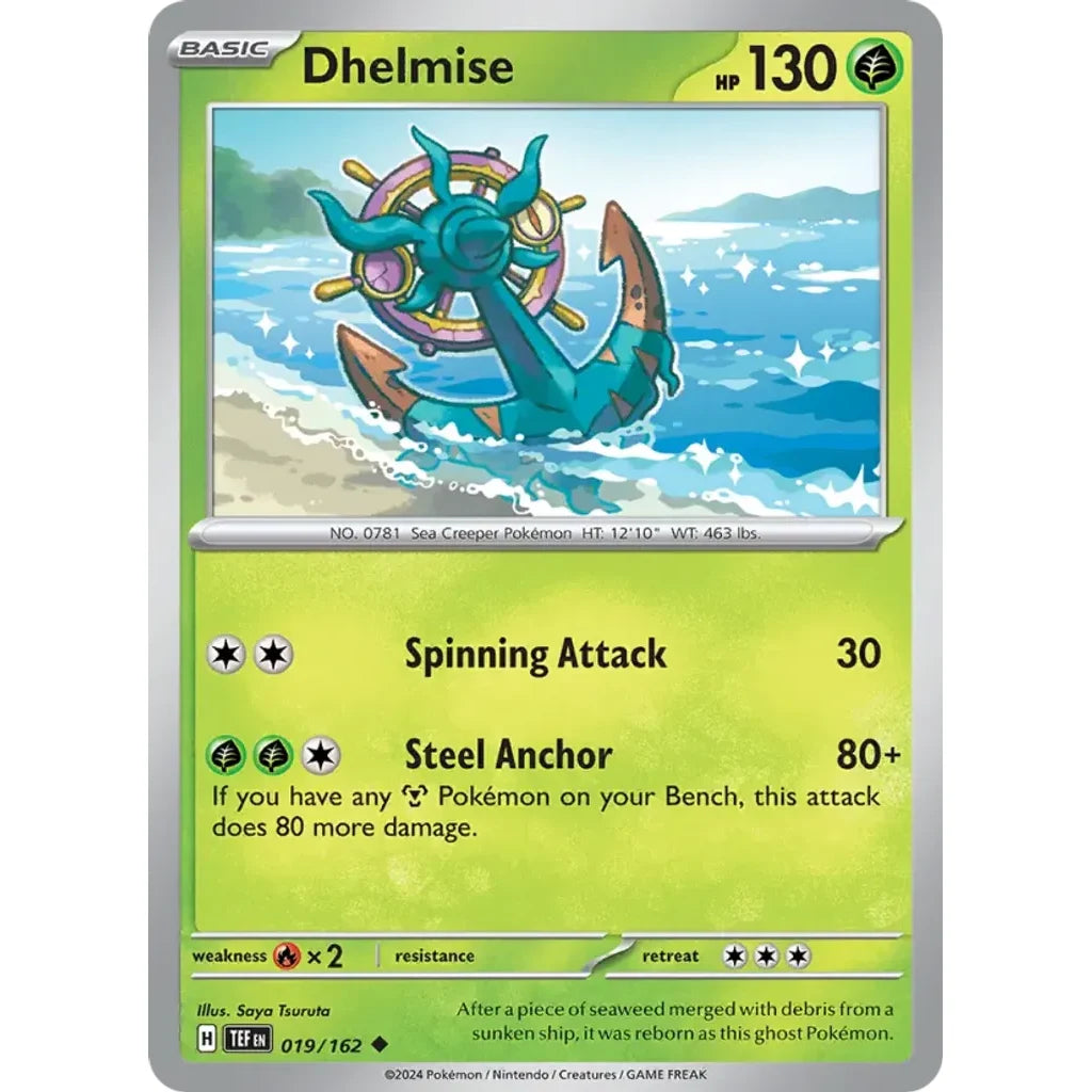 Dhelmise 019/162 Uncommon Temporal Forces Pokemon Near Mint (NM) przód