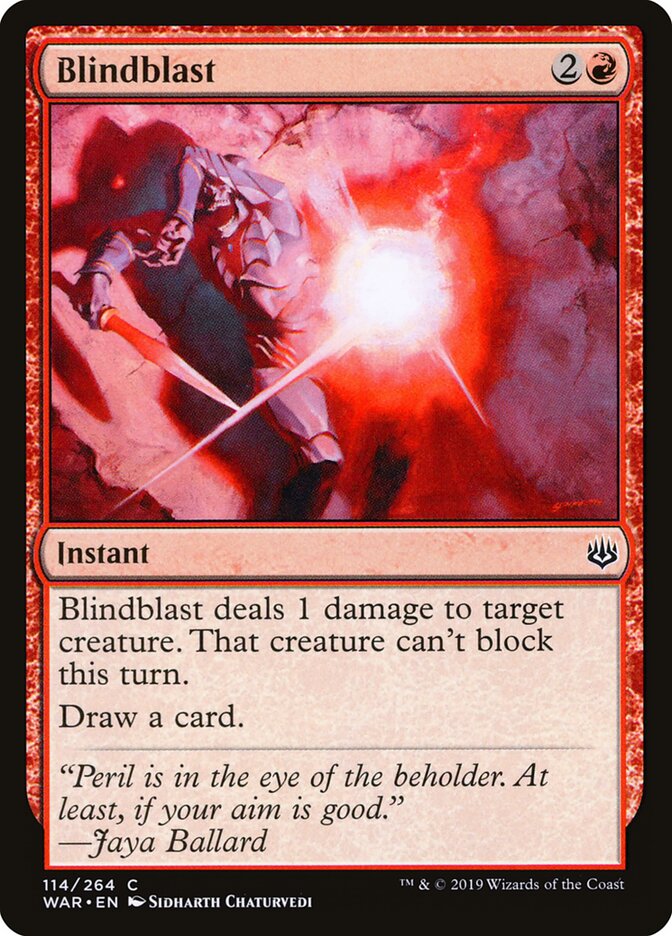 Blindblast 114 Common War of the Spark Magic: The Gathering Near Mint (NM) przód