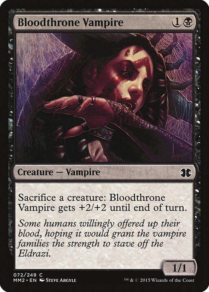Bloodthrone Vampire 72 Common Modern Masters 2015 Magic: The Gathering Lightly Played (LP) przód