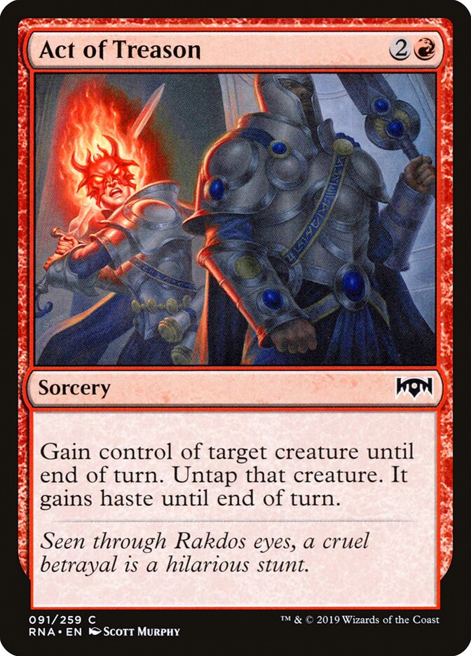 Act of Treason 91 Common Ravnica Allegiance Magic: The Gathering Foil Near Mint (NM) przód