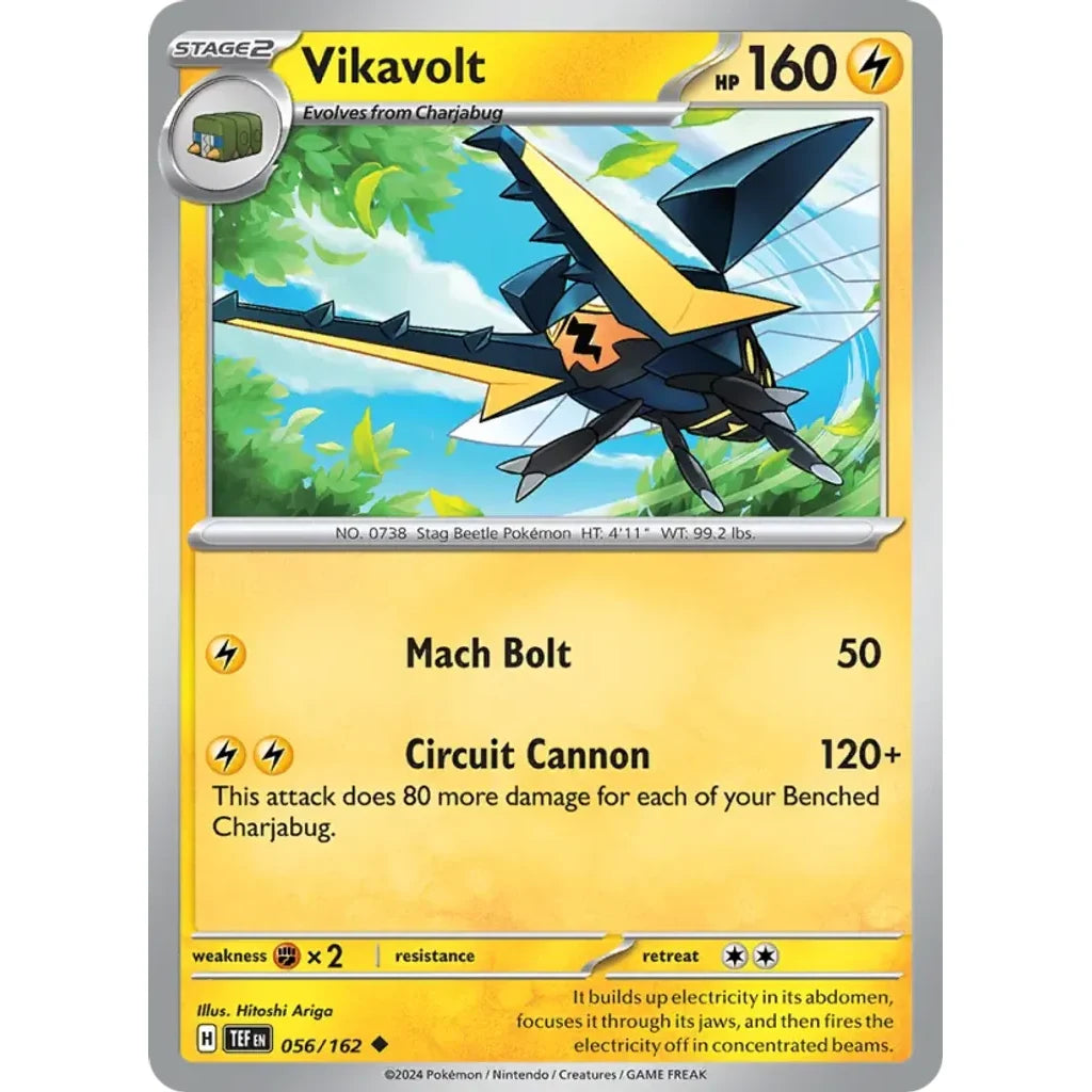 Vikavolt 056/162 Uncommon Temporal Forces Pokemon Lightly Played (LP) przód