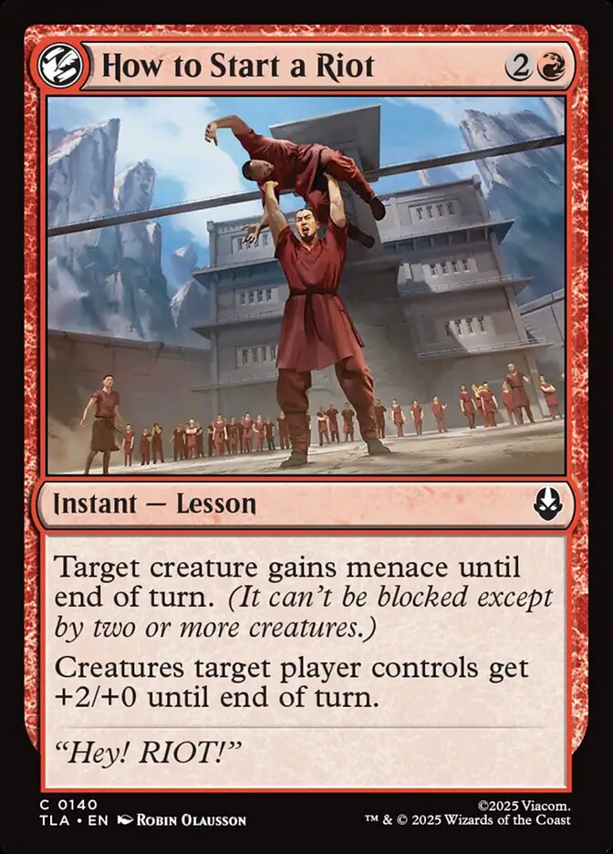 How to Start a Riot 140 Common Avatar: The Last Airbender Magic: The Gathering Near Mint (NM) przód