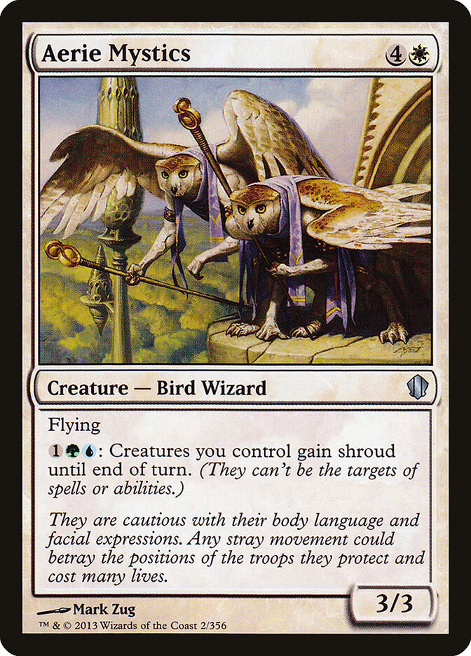 Aerie Mystics 2 Uncommon Commander 2013 Magic: The Gathering Lightly Played (LP) przód