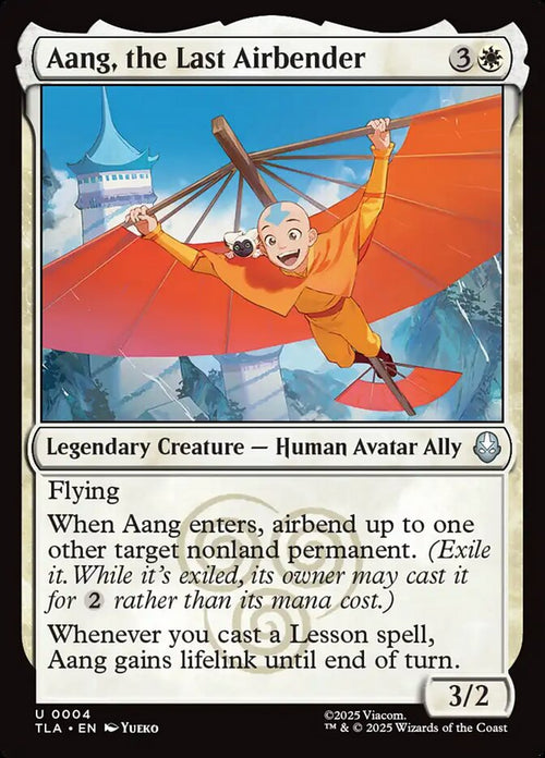 Aang, the Last Airbender 4 Avatar: The Last Airbender Magic: The Gathering Near Mint (NM) przód