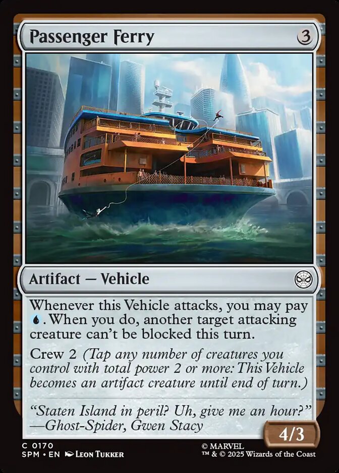 Passenger Ferry 170 Common Marvel's Spider-Man Magic: The Gathering Near Mint (NM) przód