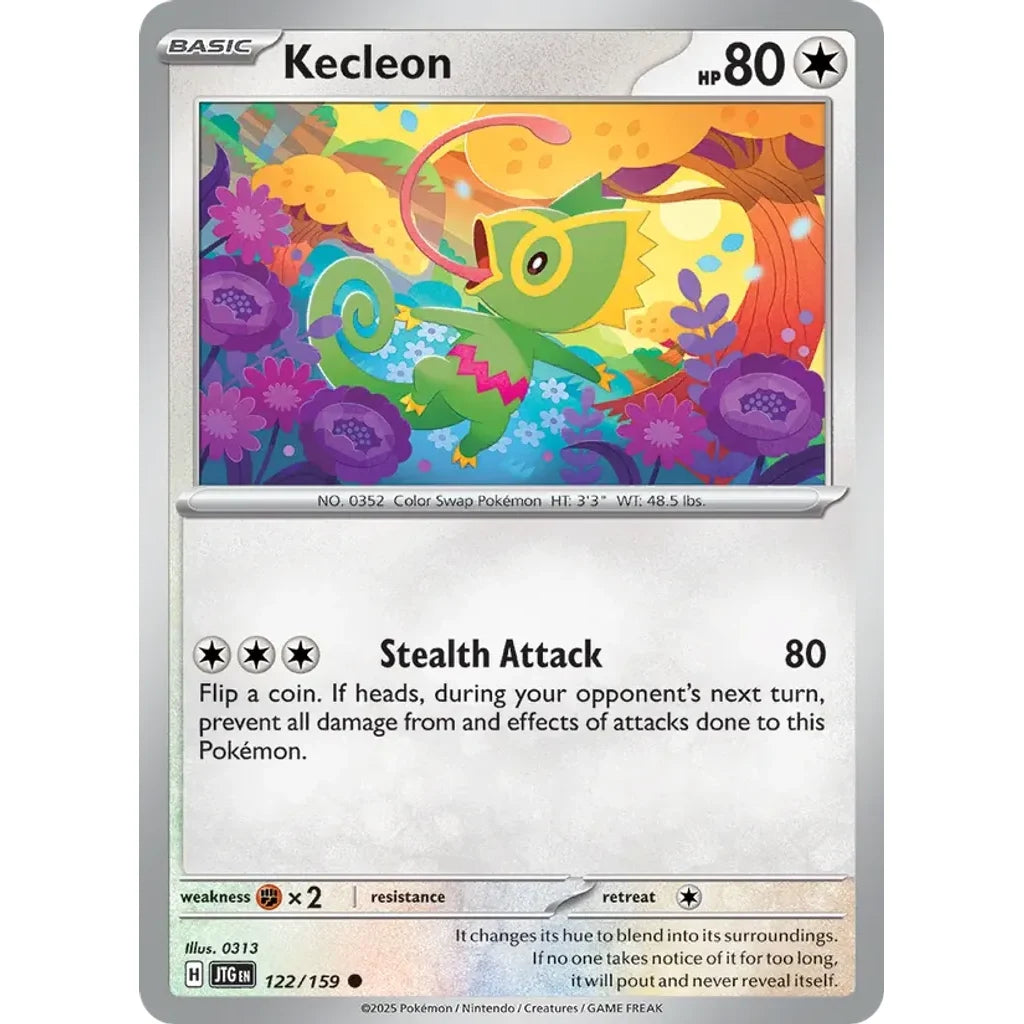 Kecleon 122/159 Common Journey Together Pokemon Lightly Played (LP) przód