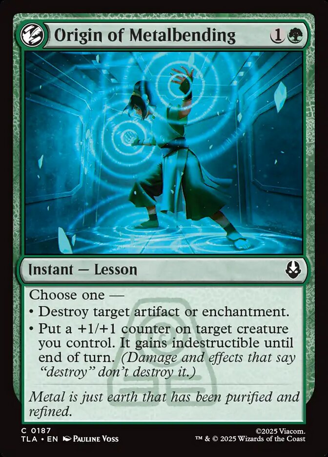 Origin of Metalbending 187 Avatar: The Last Airbender Magic: The Gathering Near Mint (NM) przód