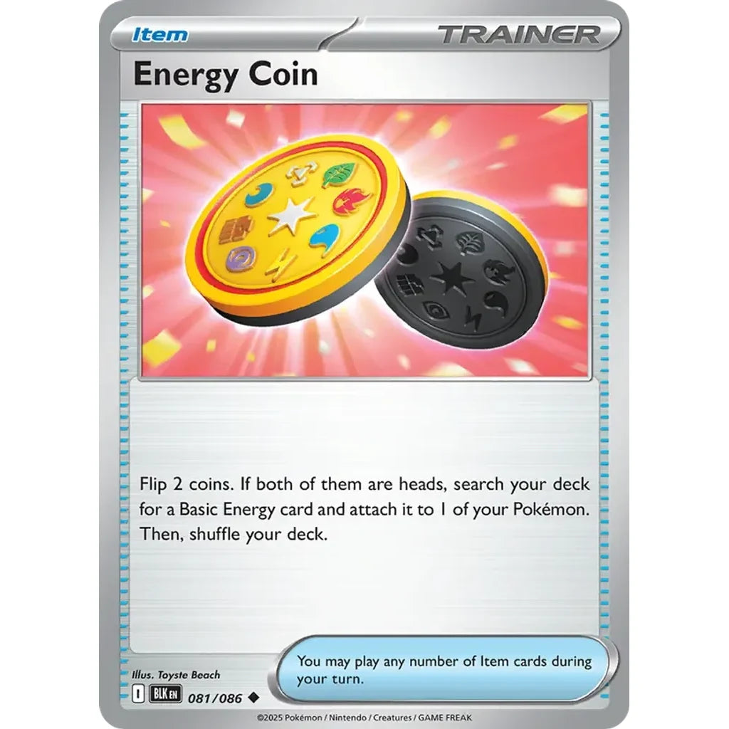Energy Coin 081/086 Uncommon SV: Black Bolt Pokemon Near Mint (NM) przód
