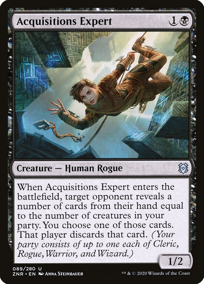 Acquisitions Expert 89 Uncommon Zendikar Rising Magic: The Gathering Near Mint (NM) przód